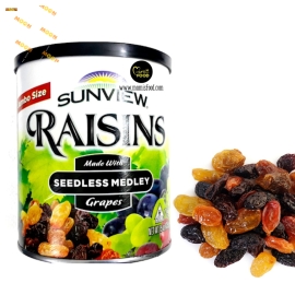 Nho khô không hạt Raisin nhập khẩu Mỹ hộp 425gram