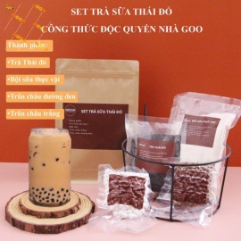Set trà sữa Goocha Thái đỏ túi lớn 700gram