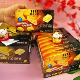 Bánh phô mai nướng Cheese bake morinaga chính hãng Nhật Bản hộp 45gram