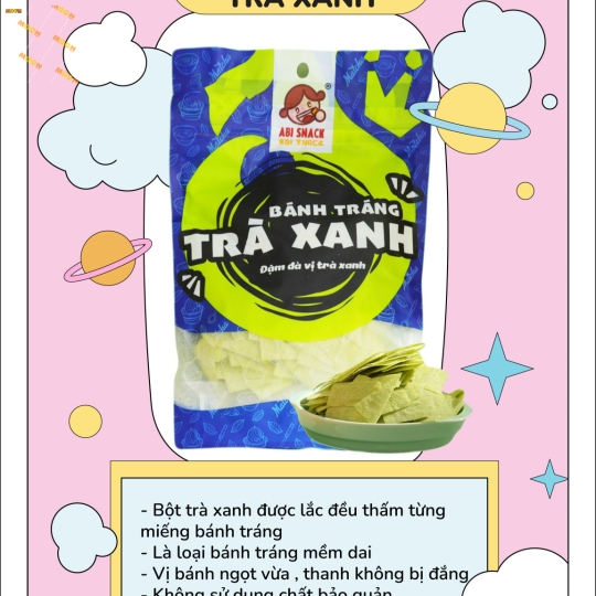 Bánh tráng trà xanh matcha 